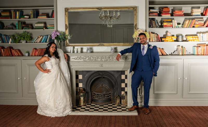 Wedding photographer catches happy couple